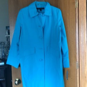 Teal blue long jacket